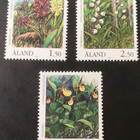Åland  1989  Orkideer  AFA 33-35  Postfrisk