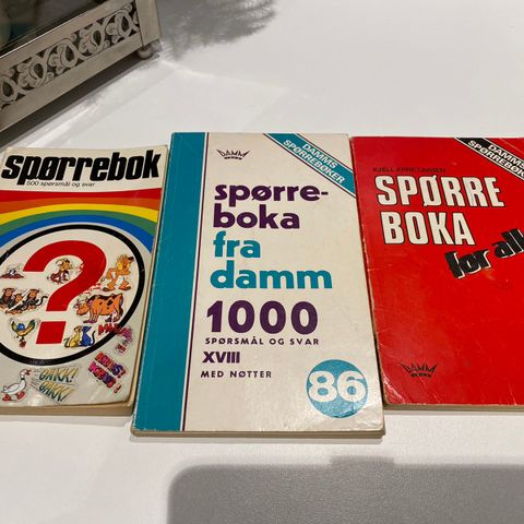 Retro spørrebøker fra hhv 1985 og 1986 selges billig