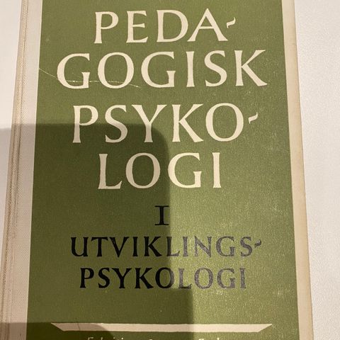 Bok - retro: Pedagogisk psykologi i utviklings-psykologi av Harbo /Myhre