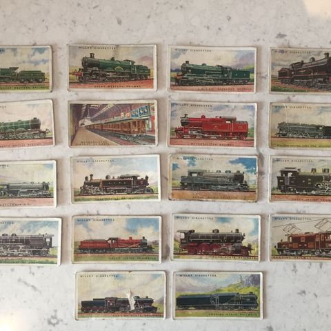 Vintage 1924 Wills's Collection Cards - "Railway Engines"