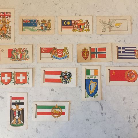 Vintage 1967 Brooke Bond Collection Cards - "Flags and Emblems of the World"