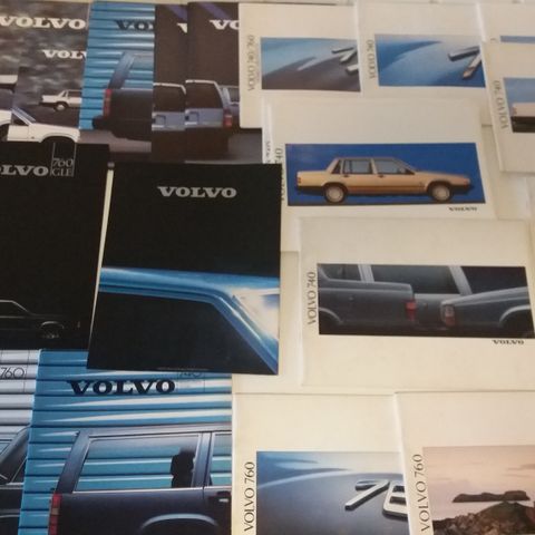 Volvo 740 - 760 og 780 brosjyrer selges.