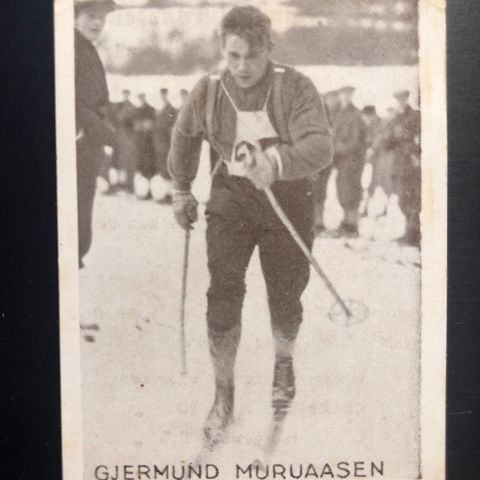 Gjermund Muruaasen Trysil Ski langrenn sigarettkort 1930 Tiedemanns Tobak!