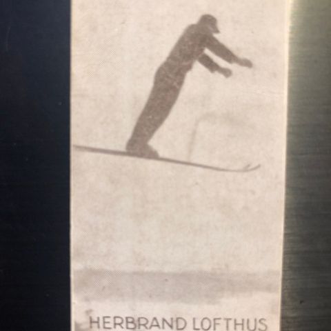 Herbrand Lofthus Ski langrenn sigarettkort ca 1930 Tiedemanns Tobak sjeldent!