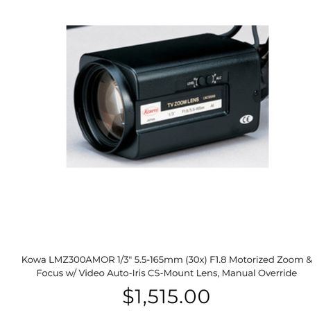 Motorized Zoom Lenses