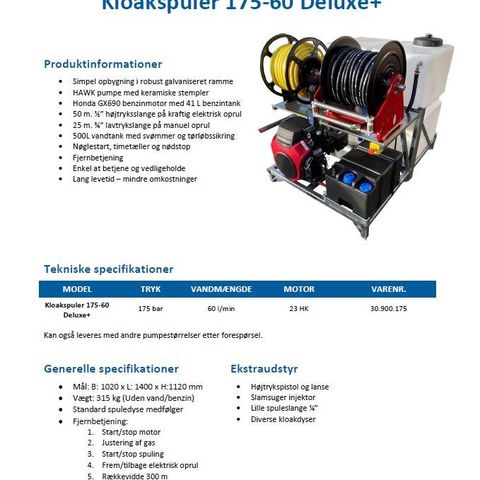 Vi har blitt importør av grøftespyler, rørspyler, kloakkspyling +