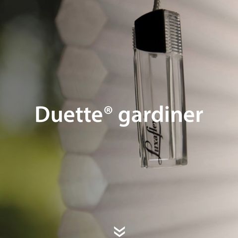 Splitter nye Luxaflex Duette gardiner (persienner/rullegardiner)