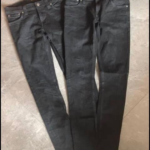 Nudie jeans sorte og blå