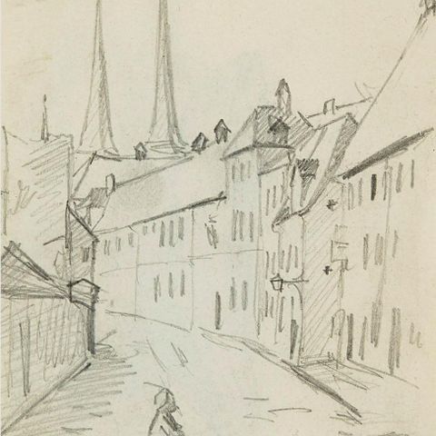 NICOLAI ULFSTEN (1854-1885) - STUDIE FRA LÜBECK