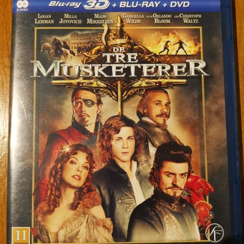 De Tre Musketerer (Blu-ray, 3D)