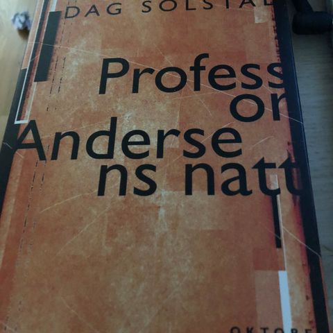 Dag Solstad Professor Andersens natt til salgs.