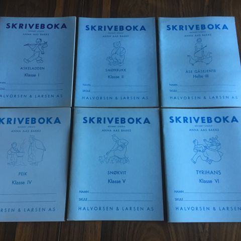 Nye skrivebøker fra 60-70 tallet (av Anna Aas Bakke )