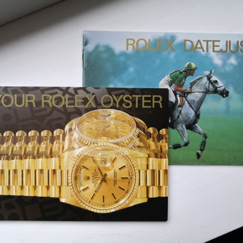 Your Rolex Oyster og Rolex Datejust booklets 1990-2004