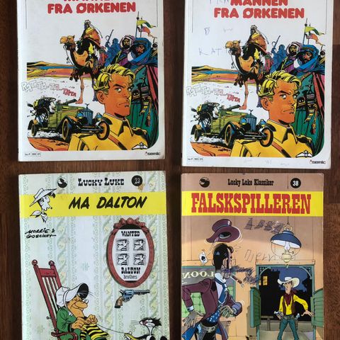 tegneserier Lucky Luke 1985/81 , Mannen fra ørkenen 1978 tils : 175,-pr stk