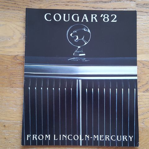 Brosjyre Mercury (Ford) Cougar 1982