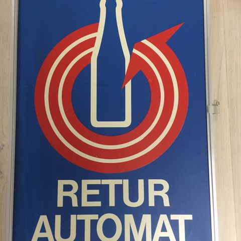 Retur Automat plakat ( Tomra ) fra 70 tallet .