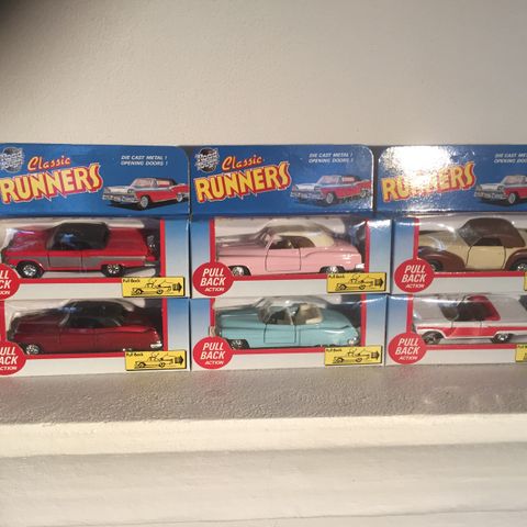 Modellbiler" Classic Runners " nye fra 70-80 tallet