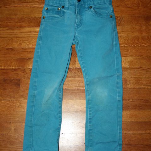 Levis 510 super skinny bukse, turkis, str 104-110 / 4-5 år