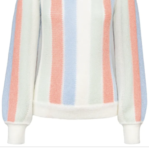 Maud retro stripe strikkegenser S