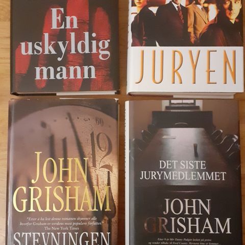 JOHN GRISHAM BØKER. 10 KR MARKED OM DU HENTER!