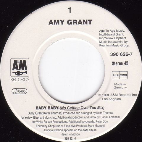 Amy Grant – Baby Baby(  7", Single 1991)