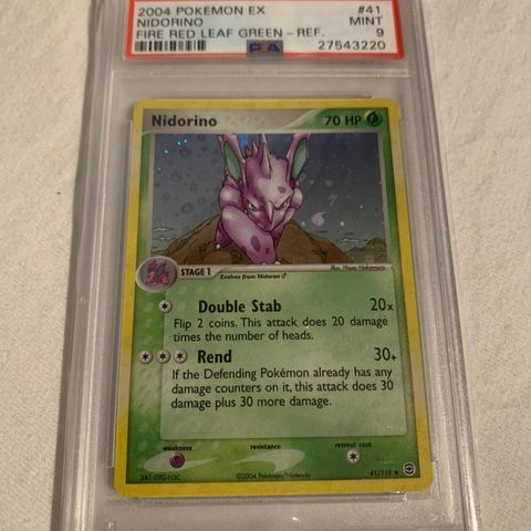 Pokemon PSA gradert Nidorino 2004