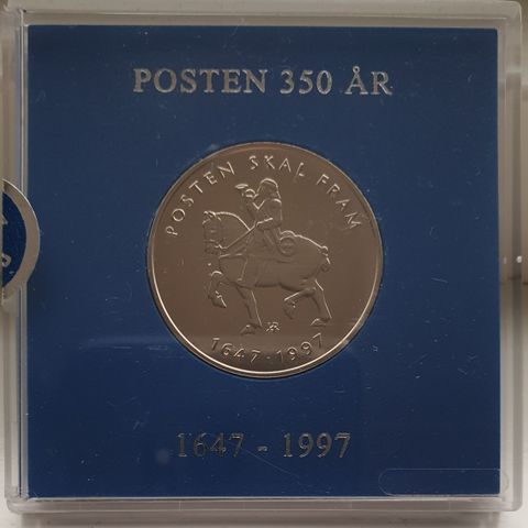 5 krone sandhill - Posten 350 år - kvalitet BU - 1997