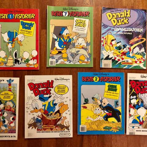 Donald Duck album / beste historier fra 90- 92 tils :100,- pr stk