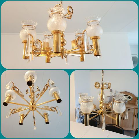 NYDELIG VINTAGE/RETRO "TAKLAMPE FRA LYS & STIL"