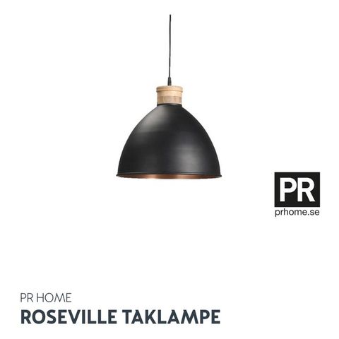 Roseville taklampe fra Bohus