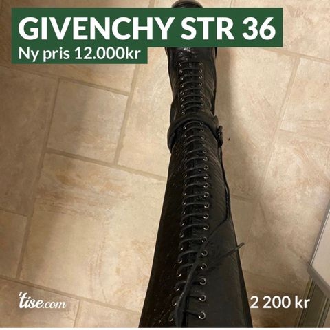 Givenchy støvletter str 35,5-36 ny pris 12.000kr