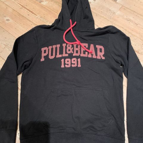 Svart Pull & Bear hettegenser, Str M