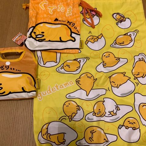 Gudetama bag / vesker sanrio 