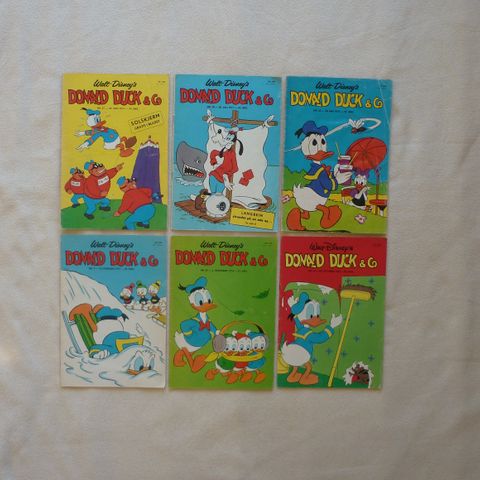 6 X Walt Disney`s Donald Duck 1971 / 1972 / 1973 / 1974 / 1976.