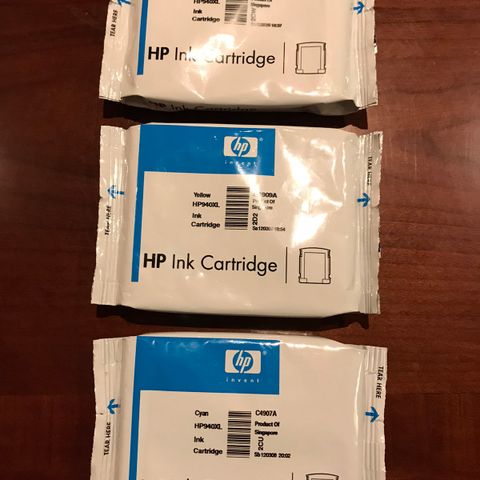 Originale HP INK Cartridge fargepatroner til skriver selges samlet