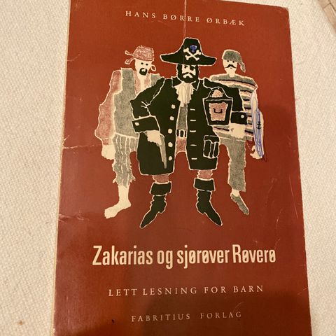 Zakarias og sjørøver Røverø - Barnebok - 1972