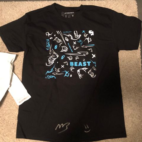 MR Beast t-skjorte Limited Edition signert