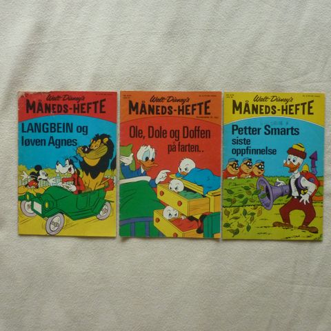 Walt Disney`s Måneds-hefte Nr. 7, 8, 9/1970