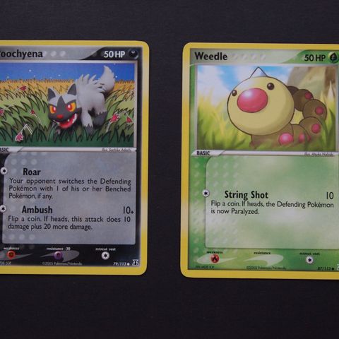 5 stk gamle non Holo Ex Delta Species Singles 2005: Poochyena, Holon's Magnemite