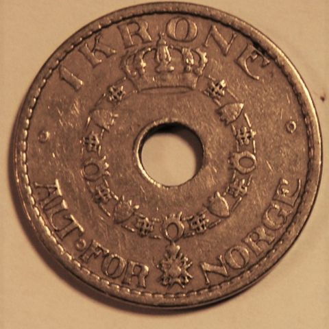 1-krone 1937, sendes fraktfritt
