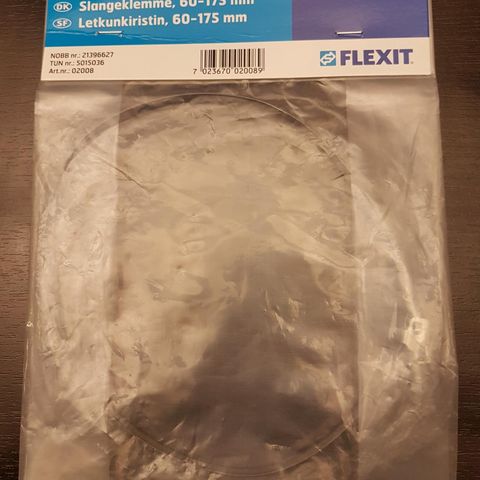 Flexit slangeklemme 60-175mm til ventilator slange