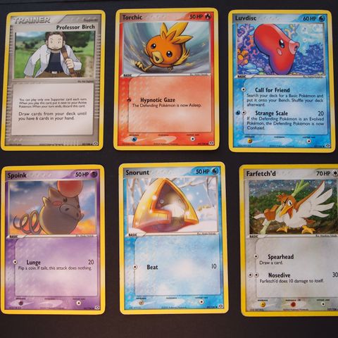 Farfetch'd 107/106 Holo Rare/ 5 stk non Holo Ex Emerald Singles 2005