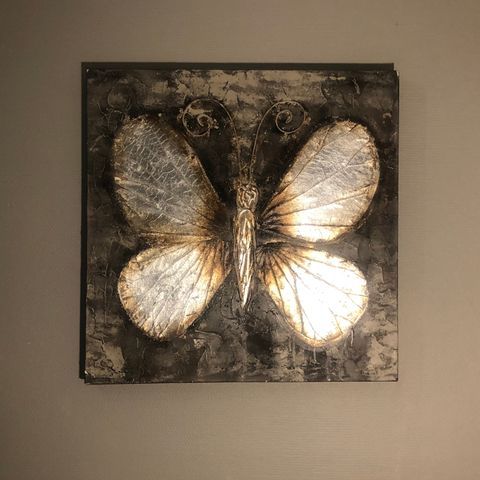 Bilde av sommerfuggel med metallikeffekt