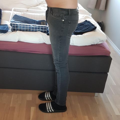 Mørk grå jeans Topman stretch skinny 30