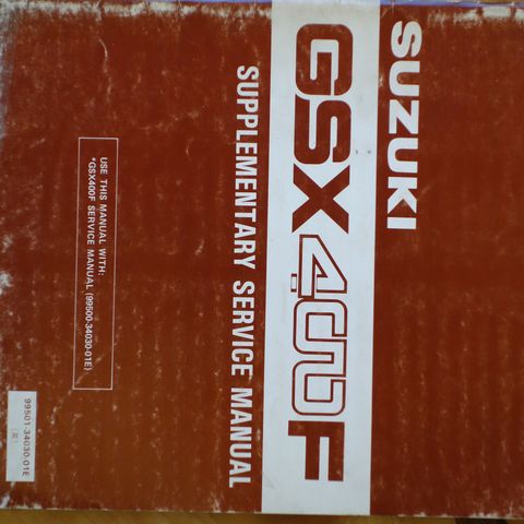 Suzuki GSX400F 1982 supp service manual