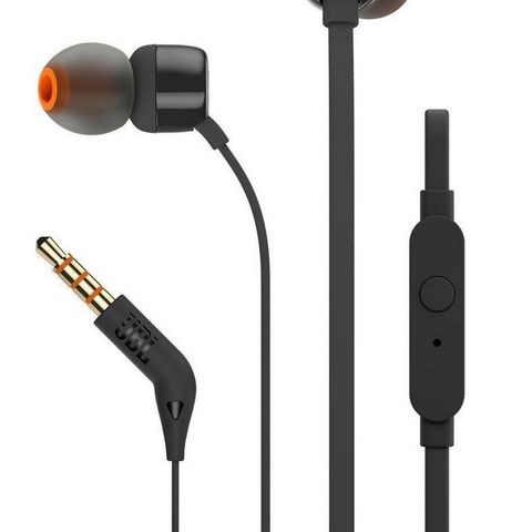 NYE JBL TUNE BASS IN-EAR Hodetelefoner  MATT SORTE - Gi BUD!