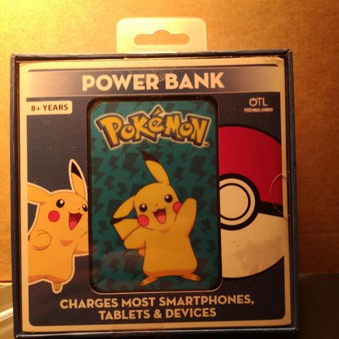 Uåpnet Pokémon Power Bank (Nødlader med Pikachu)