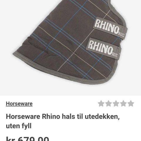 Horseware rhino 150g hals (helt ny)