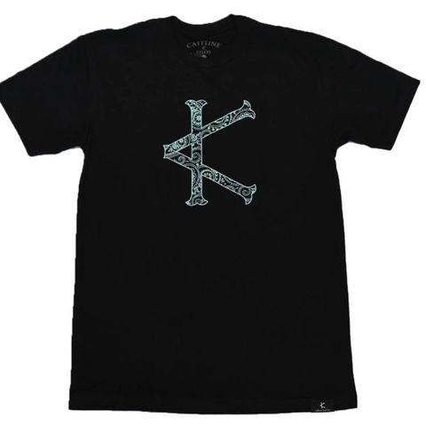 Caffeine & Kilos Paisley Cardinal tee