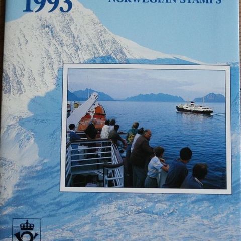 Årssett Norske frimerker 1993, sendes fraktfritt